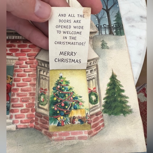 *Rare* Vintage 1950s 1960s Hallmark advent calendar Getting Ready for Christmas - Picture 10 of 14